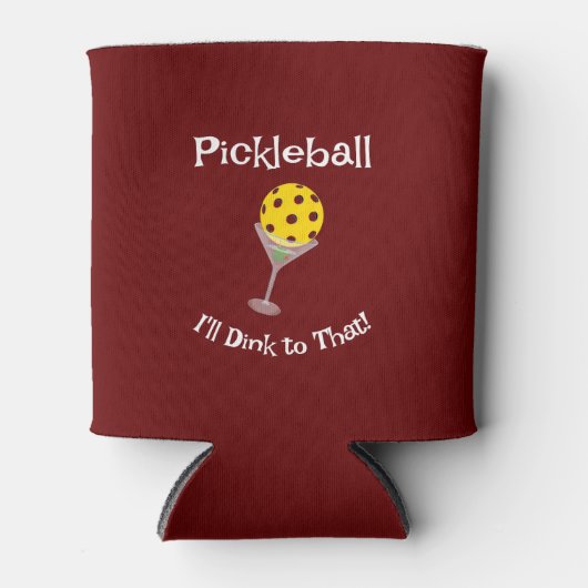 Pickleball, ich bleibe dran! T - Shirt Glass Wine Dosenkühler (Vorderseite)