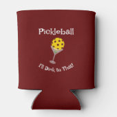 Pickleball, ich bleibe dran! T - Shirt Glass Wine Dosenkühler (Rückseite)