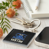 Pickleball - Ich spiele nicht immer Pickleball Schlüsselanhänger (Vorderseite rechts)