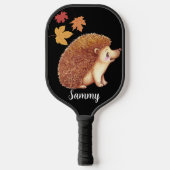Pickleball-Igel für Kinder mit bearbeitbarem Namen Pickleball Schläger (Vorderseite)
