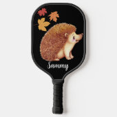 Pickleball-Igel für Kinder mit bearbeitbarem Namen Pickleball Schläger (Rückseite)