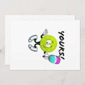 Pickleball: Ihr Feiertagskarte (Vorne/Hinten)