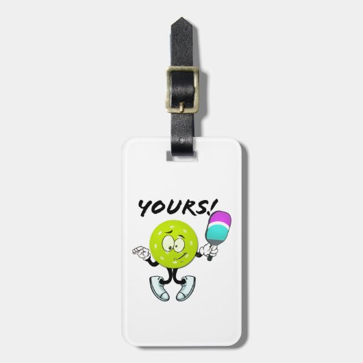 Pickleball: Ihr Gepäckanhänger (Vorderseite vertikal)