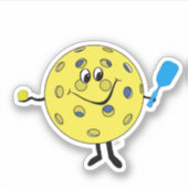 Pickleball Illustration Sticker von Deb Jeffrey (Vorderseite)