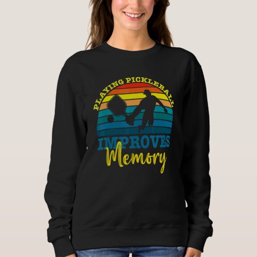 Pickleball im Retro-Modus verbessert das Memory-Pi Sweatshirt (Vorderseite)