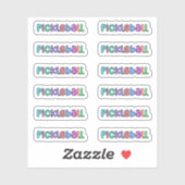 Pickleball in farbenfroher Aufkleber-Blatt/Aufkleb Aufkleber (Blatt)