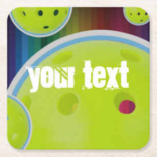 Pickleball individualisieren Pickle Ball Spaß Rechteckiger Pappuntersetzer