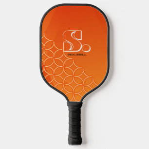 Pickleball individuell angepasstes oranges Muster Schläger