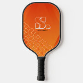 Pickleball individuell angepasstes oranges Muster Schläger (Rückseite)