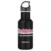 Pickleball Is My Retirement Plan With Name Edelstahlflasche (Vorderseite)