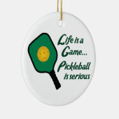 Pickleball ist ernst keramik ornament (Rechts)