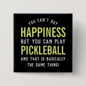 Pickleball ist Glück Funny Pickleball Geschenk Button (Vorderseite)