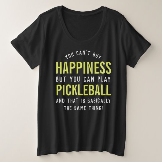 Pickleball ist Glück Funny Pickleball Geschenk Große Größe T-Shirt (Design vorne)