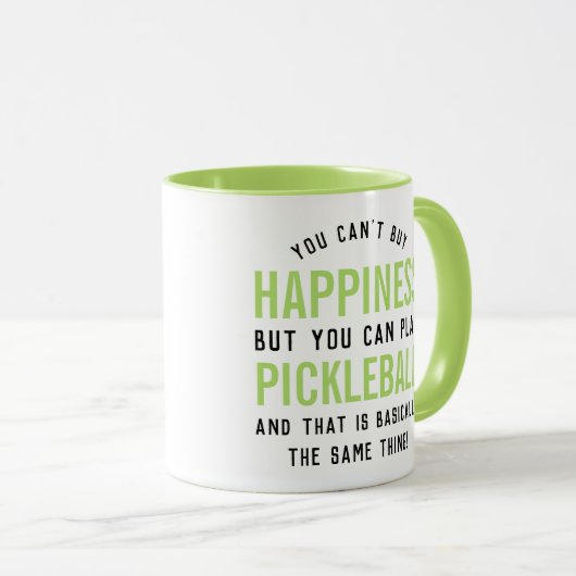 Pickleball ist Glück Funny Pickleball Geschenk Tasse (VorderseiteRechts)