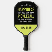 Pickleball ist Glück Funny Pickleball Schläger (Rückseite)