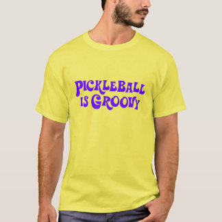 "Pickleball ist Groovy" Krawatten-T - Shirt