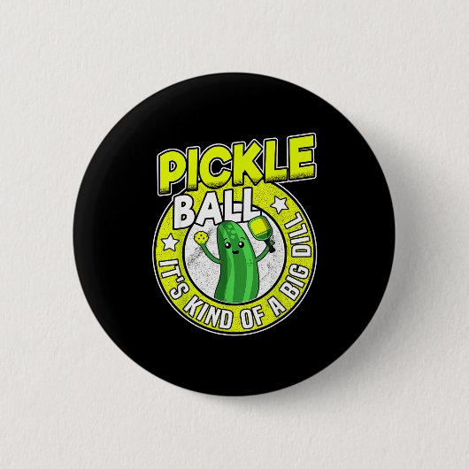 Pickleball ist irgendwie ein großer Dill retro lus Button (Vorderseite)
