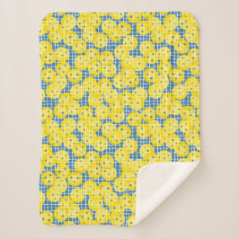 Pickleball ist Leben - Gelb auf dunkelblau Sherpadecke