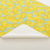 Pickleball ist Leben - Gelb auf hellblau Sherpadecke (3/4)