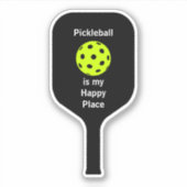 Pickleball ist mein glücklicher Ort Aufkleber (Vorderseite)