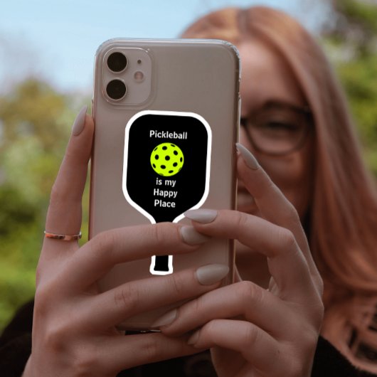 Pickleball ist mein glücklicher Ort Aufkleber