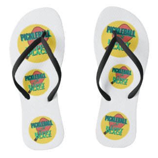 Pickleball ist mein glücklicher Ort Flip Flops Badesandalen