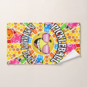 Pickleball ist mein glücklicher Ort - Gelber rosa  Handtuch (Handtuch)