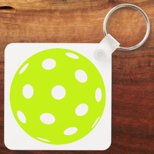 Pickleball ist mein glücklicher Platz Schlüsselanhänger (Rückseite)