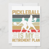 Pickleball ist mein Rentenplan Funny Pickleball Einladung (Rückseite)