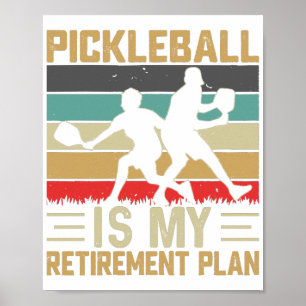 Pickleball ist mein Rentenplan Funny Pickleball Poster