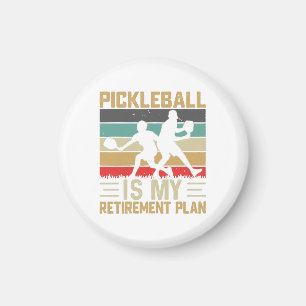 Pickleball ist mein Rentenplan Lustiges Pickleball Magnet