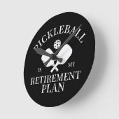 pickleball ist meine Pflanze in Rente Runde Wanduhr (Winkel)