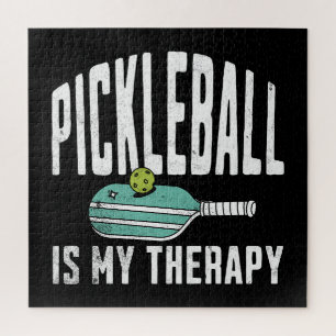 Pickleball ist meine Therapie Pickle Ball Vintage Puzzle
