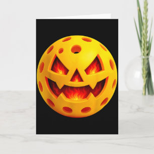 Pickleball Jack O Lantern Kürbislaterne Glückliche Karte