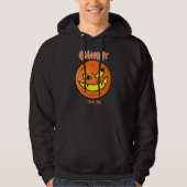 Pickleball Jack o'Lantern Orange & Black Halloween Hoodie (Vorderseite)