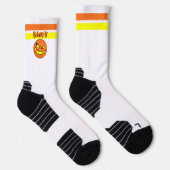 Pickleball Jack O'Lantern Smash It Halloween Socken (Rechts)