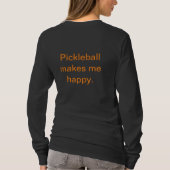 Pickleball Jacko (weiße Bälle, orangefarbene Padde T-Shirt (Rückseite)