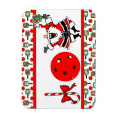 Pickleball Joy Christmas Party Santa Paddles Magnet (Vertikal)