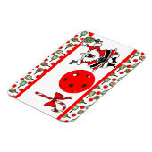 Pickleball Joy Christmas Party Santa Paddles Magnet (Linke Seite)