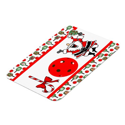 Pickleball Joy Christmas Party Santa Paddles Magnet (Linke Seite)