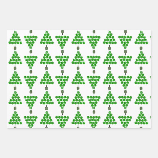 Pickleball Joy Weihnachtsschmuck Red Green Geschenkpapier Set (Vorderseite 3)