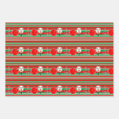 Pickleball Joy Weihnachtsschmuck Red Green Geschenkpapier Set (Vorderseite 2)
