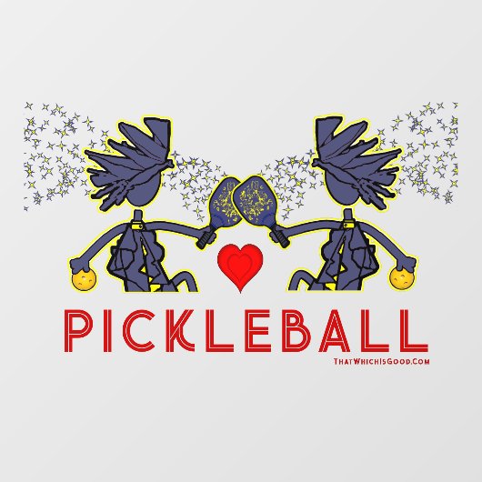 Pickleball Joyful Blue Window Cloning Fensteraufkleber (Blatt)