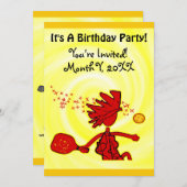 Pickleball Joyful-Party Einladung (Vorne/Hinten)