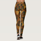 Pickleball Juan Gris Style Abstraktes Muster Leggings (Rückseite)