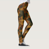 Pickleball Juan Gris Style Abstraktes Muster Leggings (Rechts)