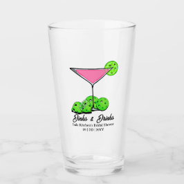 Pickleball Junggesellinnen-Abschied Rosa Cocktail  Glas