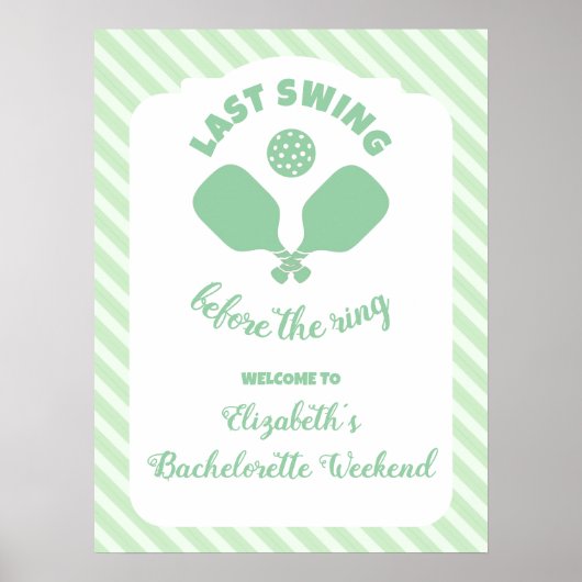 Pickleball-Junggesellinnen-Wochenende Poster (Vorne)