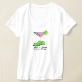 Pickleball-Junggesellinnenabschied Dinks & Drinks T-Shirt