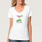 Pickleball-Junggesellinnenabschied Dinks & Drinks  T-Shirt (Vorderseite)